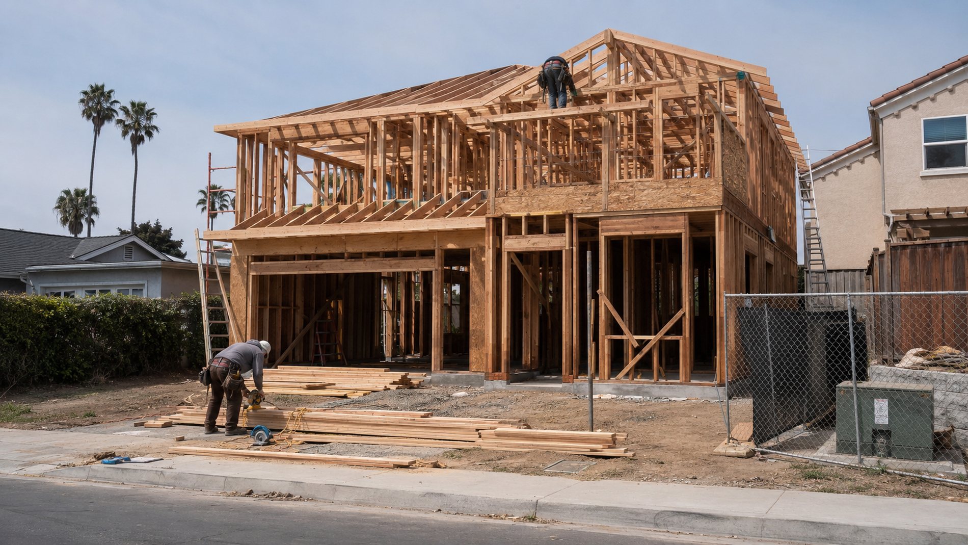 Casa en estructura de madera en San Diego